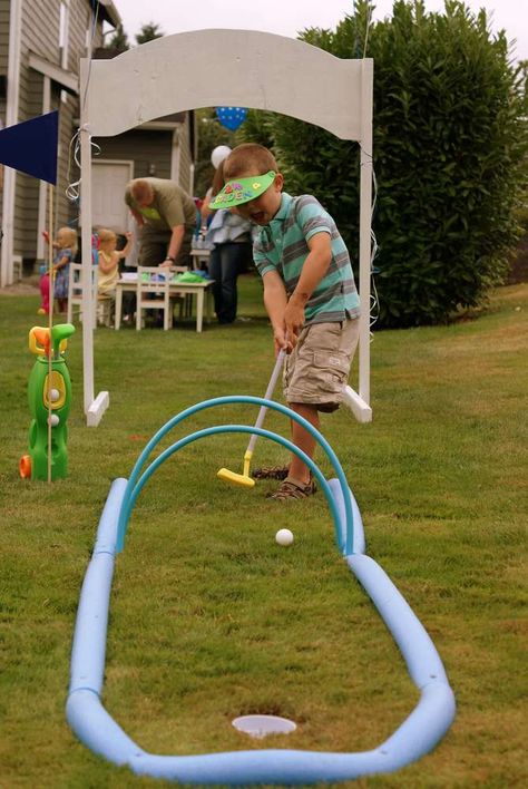 Golf Birthday Party Ideas, Golf First Birthday, 4th Birthday Boys, Birthday Golf, Church Games, Sports Ideas, Golf Birthday Party, Boys First Birthday Party Ideas, Baby Boy First Birthday