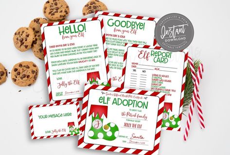 EDITABLE Elf Activity Kit ELF Letter Elf Arrival Note EDITABLE Elf Activity Kit ELF Letter Elf Arrival Note #elfprintables #elfletter #elfontheshelfideas #elfreportcard #elfkit #sweetprovidencedesigns #elfactivitykit Santas Letter, Elf Report Card, Elf Goodbye Letter, Elf Letter, Elf Notes, Elf Arrival, Santa North Pole, Goodbye Letter, Elf Letters