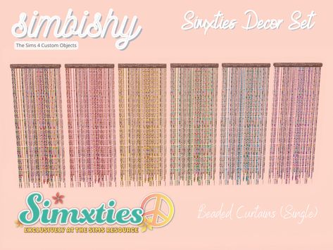 Sims 4 Bead Curtain Cc, Sims 4 Bead Curtain, Sims 4 Cc Beaded Curtain, Sims 4 Beaded Curtain, Ts4 Y2k Furniture, Sims 4 Room Divider, 2000s Sims 4 Cc Furniture, Sims 4 Cc Mirror With Lights, Sims 4 Blinds Cc