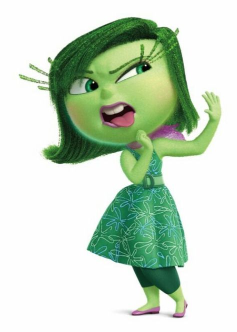 Disgust from "Inside Out" Disgusted Inside Out, Inside Out Emotions, Disgusted Face, Cartoon Movie Characters, Inside Out Characters, Disney Inside Out, Image Film, Disney Infinity, Green Hair