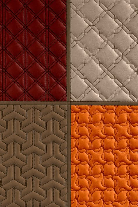 Trend Colors 2020 Quilted Fabric Texture, Fabric Texture Material Fashion Textiles, Patchwork Fabric Texture, Leather Quilting, Trapunto Quilt Fashion, Ball Scene, Leather Embroidery, Fashion Trend Forecast, Car Upholstery