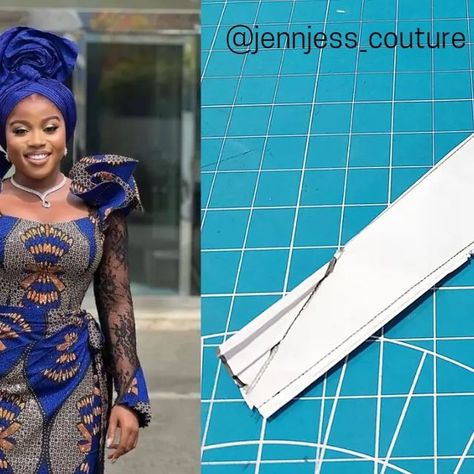 Fashion Designer & Tutor in Portharcourt on Instagram: "PLEATED HEM, FLOUNCE SHOULDER SLEEVE Hi everyone, This sleeve is really beautiful and I thought to share the illustration, just incase you have a dress you may want to make it with 😁🥰.. Feel free to ask questions, like and share. Follow for more interesting tutorials 😊🥰😴 Picture: veekee James #fashiondesigner #fashionblogger #asoebibella #tailorcatalogue" Veekee James, Aso Ebi Bella, African Clothing Styles, Sleeve Pattern, Like And Share, Hi Everyone, Clothing Styles, Sleeves Pattern, African Clothing