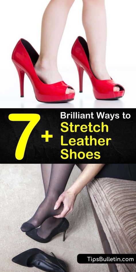 Cleaning Leather Boots, How To Soften Leather, Stretch Leather Shoes, Stretch Leather Boots, 2024 Shoes, Stretch Shoes, Shoe Cobbler, Shoe Hacks, Make Shoes