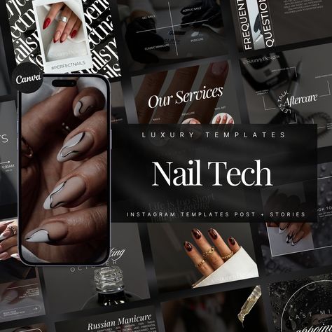 Buy Nail Tech Instagram Templates Nail Artist Instagram Post online on Etsy India. Shop for handmade, vintage and unique Templates items from SuunnyDesigns online on Etsy Nail Tech Instagram Posts, Nail Tech Instagram, Business Nails, Artist Instagram, Salon Art, Nail Salons, Instagram Nails, Story Templates, Waste Time