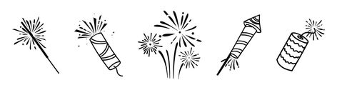 Firecracker Tattoo Ideas, Fire Cracker Tattoo, Fireworks Graphic, Firework Tattoo, Fireworks Svg, Church Youth, New Year Fireworks, Minimal Tattoo, Festive Christmas