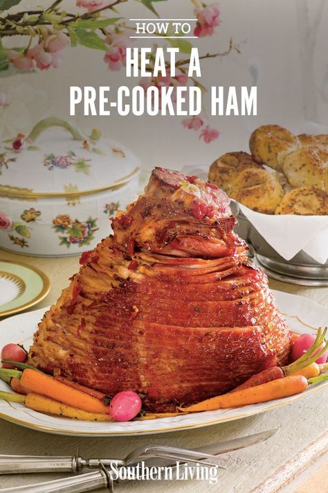 Pre Cooked Ham Recipes, Cooking Ham In Oven, Ham Cooking Time, Boneless Ham Recipe, Baked Spiral Ham, Recipes With Cooked Ham, Cooking Spiral Ham, Precooked Ham, Smoked Ham Recipe