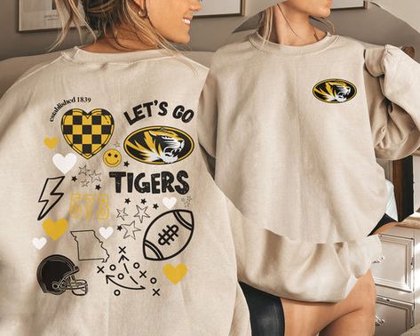 MIZZOU – 812 Hickory Athletic Booster Club Shirts, Lsu Vinyl Shirt Ideas, Team Merchandise Ideas, Spirit Wear Designs High Schools, College Club Merch Ideas, School Spirit Sweatshirts, Lsu Football Game Outfit, Game Day Shirt Ideas, Lsu Merch