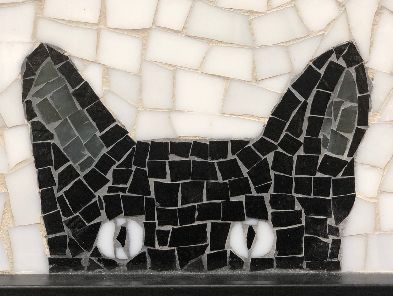 Mosiac Art Cat, Black Cat Mosaic, Black And White Mosaic Art, Mosaic Cats Ideas, Mosaic Cats, Black And White Mosaic, Mosaic Art Diy, Mosaic Pots, Mosaic Flower Pots