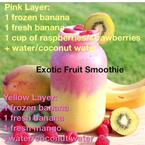 2 Layer Smoothie, Layered Smoothie, Smoothie Banana, Fun Drink Recipe, Fruit Smoothie Recipes Healthy, Easy Healthy Smoothies, Smoothie Recipes Healthy Breakfast, Drink Recipes Nonalcoholic, Smoothie Drink Recipes