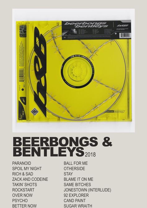 Beerbongs And Bentleys Album Cover, Beerbongs And Bentleys, Arts Education Quotes, Minimalist Music, Music Poster Ideas, Vintage Music Posters, Cool Album Covers, Film Posters Minimalist, Music Collage