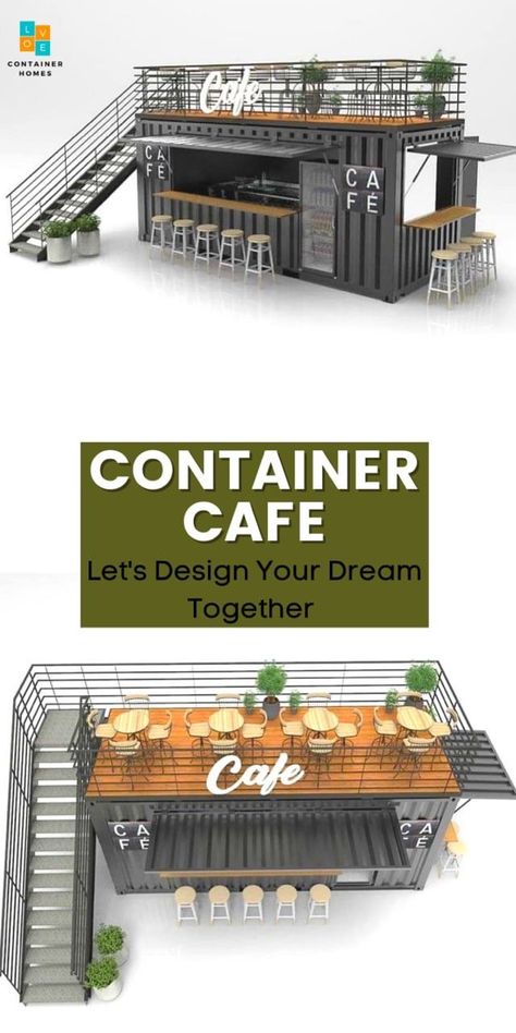 Gym House, Container Restaurant, Mobile Coffee Shop, Container Cafe, Outdoor Restaurant Design, Desain Pantry, Cafe Shop Design, Kiosk Design, Food Truck Design