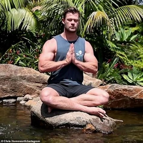 Chris Hemsworth shares a preview of his affirmations and meditation series | Daily Mail Online Chris Hemsworth Funny Pictures, Chris Hemsworth Funny, Chill Dude, Buda Wallpaper, Lifestyle Diseases, Yoga For Strength, Christopher Hemsworth, Invincible Comic, Dry Sense Of Humor