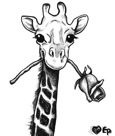 Giraffe Artwork, Giraffe Drawing, Giraffe Pictures, Giraffe Art, A Giraffe, Cute Giraffe, Drawing Artwork, Animal Tattoos, Scrapbook Layouts