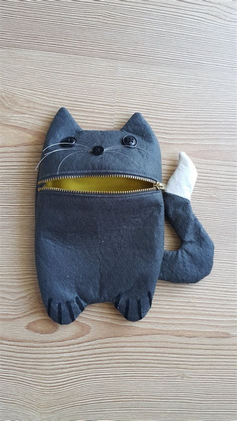 Cat Pencil Case, Diy Coin Purse, Cat Coin Purse, Kids Purse, Sac Diy, Cat Purse, Niece Gifts, Zip Purse, Cat Mom Gifts