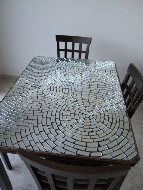 Table Water Dropping, Tile Table Top, Mirror Dance, Mosaic Tile Table, Tile Tables, Mosaic Furniture, Mosaic Table Top, Tile Table, Mosaic Stained