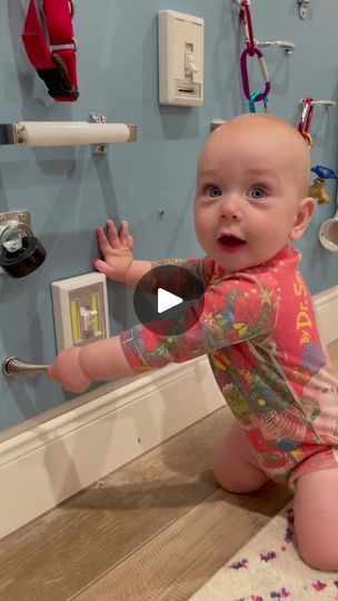 2.2M views · 20K reactions | His little excited scream 🥺 #babiesoftiktok #babytok #babyfever #happybaby #momlife #cute #busyboard #babyboy #happy | Hannah Jacob | Hannah Jacob · Original audio Diy For Babies, Things For Babies, Baby Learning Activities, Sewing For Baby, Children's Activities, Kid Projects, Daycare Ideas, Baby Learning, School Resources