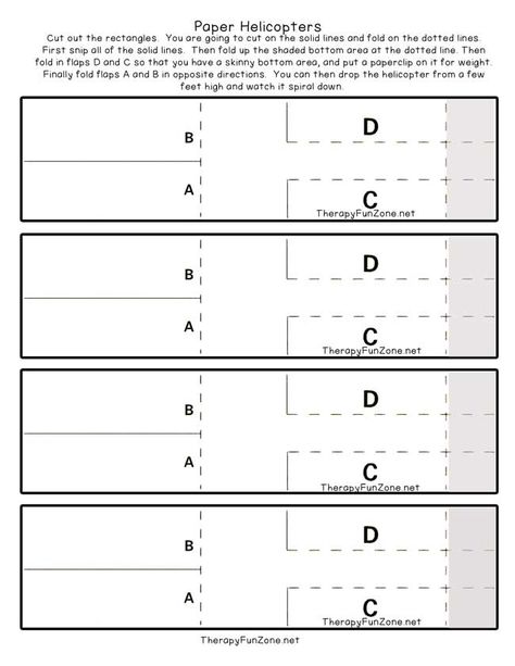 paper-helicopters-white Paper Helicopter Template Free Printable, Paper Helicopter Template, Helicopter Craft, Paper Helicopter, Therapy Fun, American Heritage Girls, Transportation Preschool, Secondary Science, Science Club