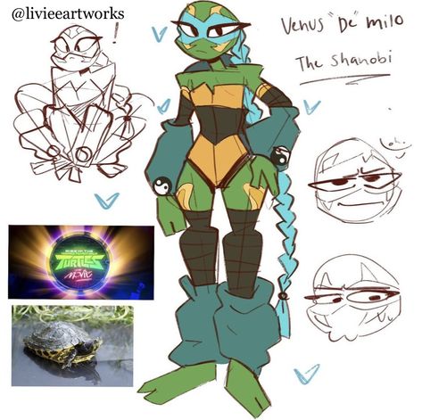 Rise Of The Tmnt Oc, Ninja Turtles Oc, Tmnt Oc Turtle, Teenage Mutant Ninja Turtles Oc, Rotmnt Oc, Venus Tmnt, Tmnt X Oc, Rottmnt Character Design, Turtle Oc