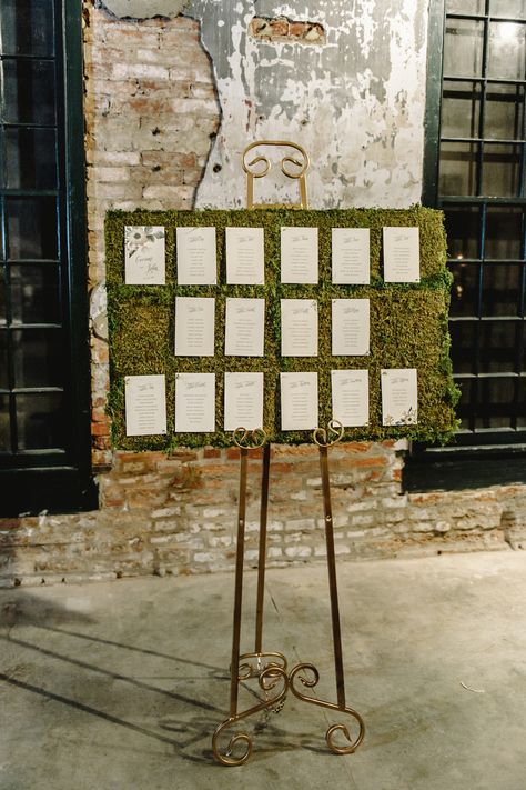 Moss-covered seat assignments Moss Board, Jurassic Wedding, Forest Wedding Reception, Quince Planning, Seating Board, Wisconsin Fall, Seating Wedding, Elegant Rustic Wedding, Lotr Wedding