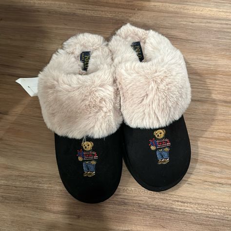 New With Tags Sold Out Everywhere Polo Bear Slippers, Expensive Slippers, Polo Slippers, Ralph Lauren Slippers, Cardigan Tutorial, Polo Ralph Lauren Bear, Crochet Cardigan Tutorial, Ralph Lauren Bear, Slippers Christmas