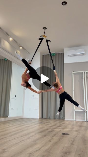 7.6K views · 1.4K likes | Tamia Šeme on Instagram: "Enjoying every bit of this duo straps routine!🥹❤️ Grab your bestie and give it a try💋 🎶: @babpravi - Voilà🌺  #aerialstraps #aerialstrapsduo #aerialist #aerialstrapstricks #cirquegoals" Aerial Straps Duo, Aerial Silks Duo, Aerial Straps, Ariel Silks, Aerial Sling, Hammock Netting, Aerial Yoga Hammock, Yoga Hammock, Aerial Hammock