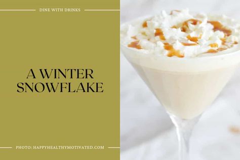 A Winter Snowflake Creamy Cocktails, Snowflake Photos, Christmas Cocktails, Winter Snowflakes, Winter Nights, Winter Night, Best Recipes, Mixed Drinks, The Fire