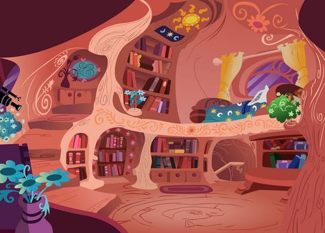 Twilight House, Mlp Twilight Sparkle, Mlp Twilight, My Little Pony Equestria, Animal Illustration Art, My Little Pony Twilight, Cartoon House, My Little Pony Wallpaper, My Little Pony Drawing