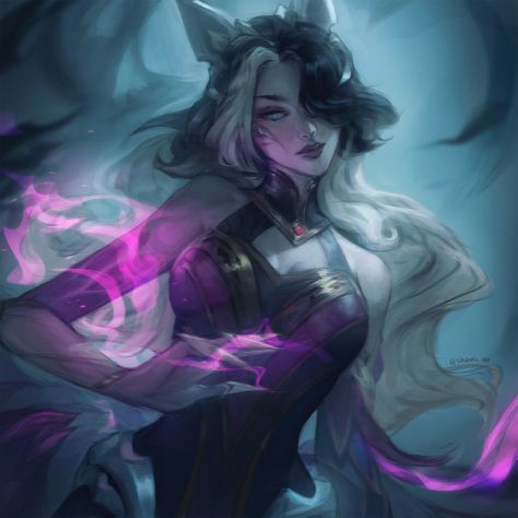 Coven Ahri Fanart, League Of Legends Women, Ahri League Of Legends Fanart, League Of Legends Oc, Kda Fanart, Ahri Fanart, Ahri Kda, Zed League Of Legends, League Of Legends Poster