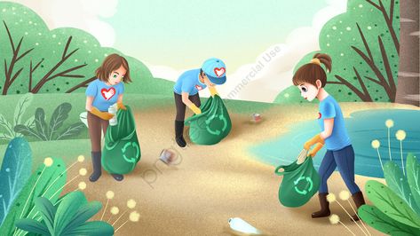 protection,environment,sunshine,positive energy,illustration,volunteer,volunteer day,youth,clean up garbage Energy Illustration, Protect Environment, Clean Up Day, Chibi Wallpaper, Girl Iphone Wallpaper, Architecture Drawing Art, Happy Earth, Environmental Art, Cute Wallpaper Backgrounds