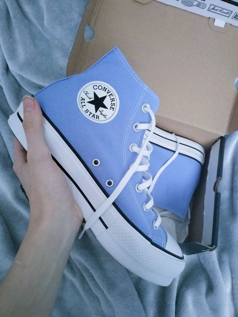 Converse Azul, Converse Bleu, Blue Converse Shoes, Cute Converse Shoes, Cute Converse, All Star Converse, Star Converse, Preppy Shoes, Blue Converse