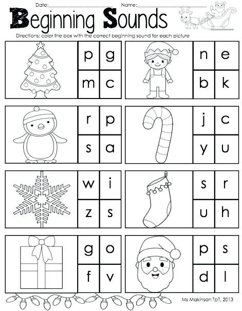 Christmas Beginning Sounds, Kindergarten Christmas Worksheets, Initial Sounds Worksheets, Sounds Worksheet, Christmas Literacy, Subtraction Kindergarten, Kindergarten Christmas, Beginning Sounds Worksheets, Christmas Worksheets