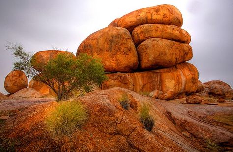 HDR-devils-marbles-chemical-weathering Biological Weathering, Mechanical Weathering, Physical Weathering, Chemical Weathering, Weather Rock, Microscopic Organisms, Isaiah 54, Colorful Places, Rock Types