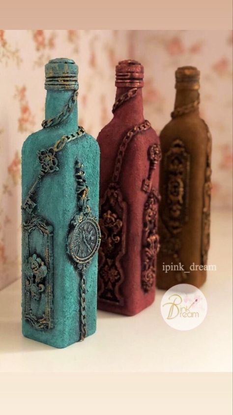 ,my little craft world ,bottle art work ,bottiglia darte ,cement water fountain ,fountain ,you and craft#bottle_art_simple #bottle_art_simple_design #bottle_art_simple_painting s#bottle_art_symbol ,best bottle art Recycled Glass Bottle Crafts, Altered Bottles Diy, Decoupage Bottles, Liquor Bottle Crafts, Glass Art Pictures, Vase Decoration, Glass Painting Designs, Glass Bottle Diy, Diy Glass Bottle Crafts