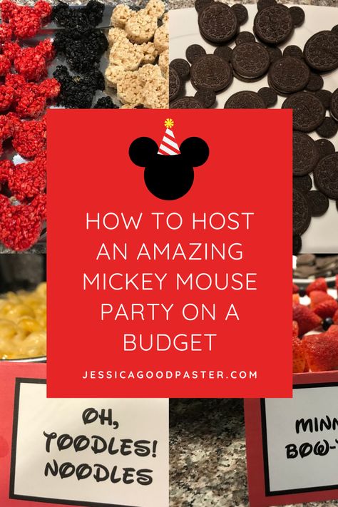 How to Host an Amazing Mickey Mouse Party on a Budget. Details at JessicaGoodpaster.com Have A Great Birthday, Mickey Mouse Birthday Theme, Mickey Mouse Birthday Decorations, Mickey Mouse Bday, Twodles Birthday, Mickey Mouse Themed Birthday Party, Party On A Budget, Mickey Mouse First Birthday, Mickey Mouse Clubhouse Birthday Party