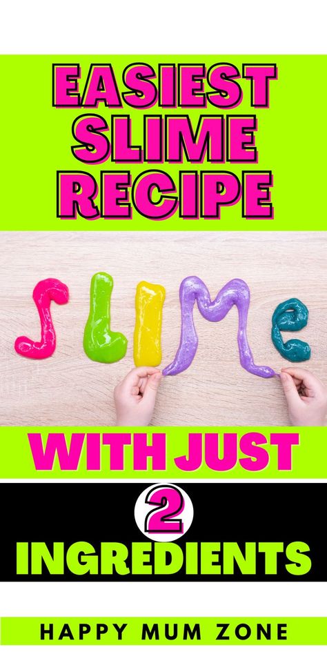 easy slime recipe no borax or contact solution Slime Without Contact Solution, Simple Slime Recipe, 2 Ingredient Slime, Perfect Slime, Fun Activities For Preschoolers, Contact Solution, Easy Slime Recipe, Easy Activities, Slime Recipe