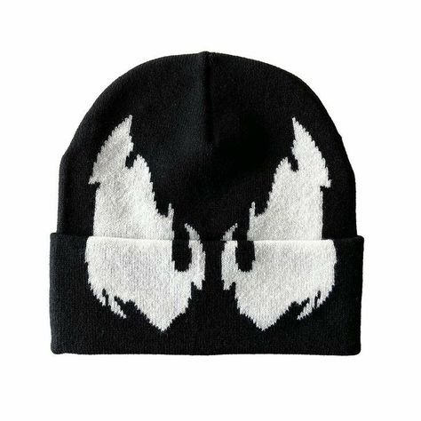 Venom Beanie, Beanie Designs Ideas, Venom Clothes, Venom Eyes, Alien Symbiote, Let There Be Carnage, Marvel Venom, Hoodie Pants, Winter Beanie