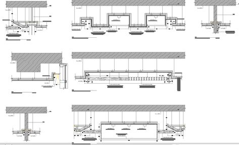 False ceiling section detail drawings cad files. Include sections, electrical fixture detail and cable detail of false ceiling. Ceiling Section Detail, False Ceiling Section, Office Ceiling Design, Section Detail, Gypsum Ceiling Design, Wooden Ceiling Design, Ceiling Details, Detail Drawing, Drawing Collection