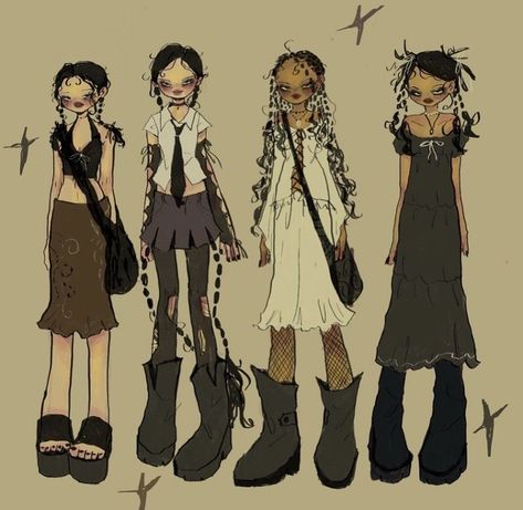 Fairy Grunge Art, Chicas Punk Rock, Superflat, Arte Grunge, Swag Art, Grunge Art, Art Cartoon, Arte Inspo, Ethereal Art