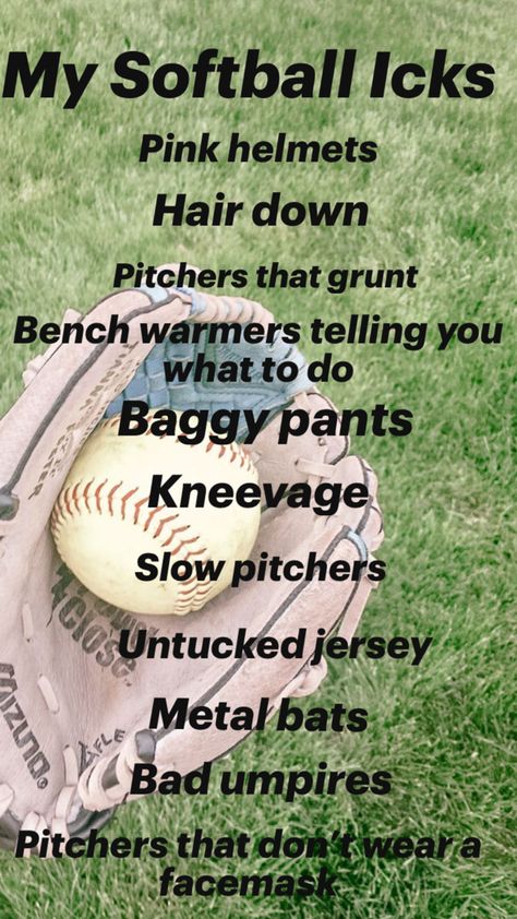 Softball Captions For Instagram, Cute Softball Quotes, Fastpitch Softball Quotes, Fastpitch Softball Drills, Softball Chants, Funny Softball Quotes, Softball Videos, Softball Memes, Softball Things