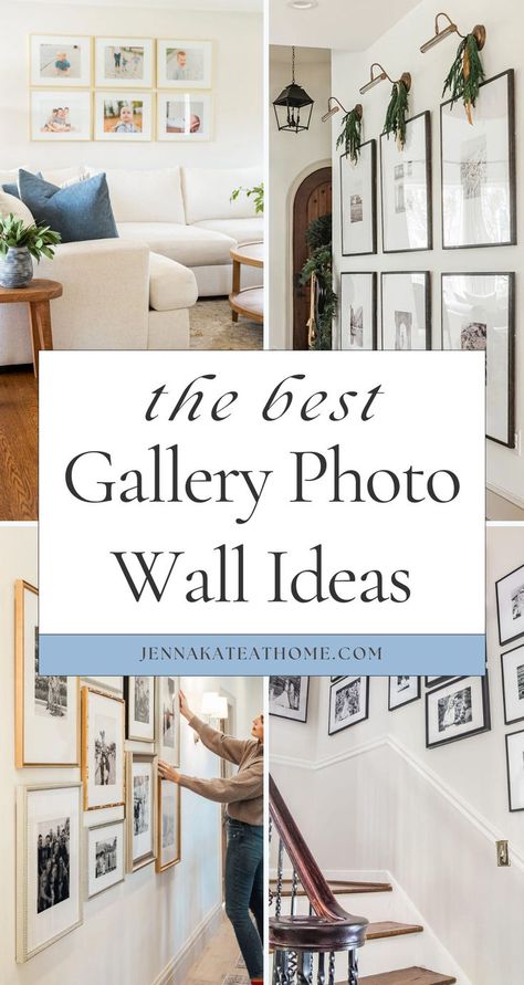 Looking for gallery photo wall ideas? Perfect for living rooms or hallways, these tips help you display family photos beautifully. Explore gallery family photo wall ideas and get creative with your wall photo hanging idea. Learn how to hang family photos on the wall and find the best gallery wall idea to arrange photos on a wall with ease. Hallway Photo Gallery, Ways To Display Family Photos, Family Photo Wall Ideas, Gallery Photo Wall, Frame Arrangements, Photo Wall Ideas, Family Photos Wall Decor, Family Photo Gallery Wall, Family Pictures On Wall