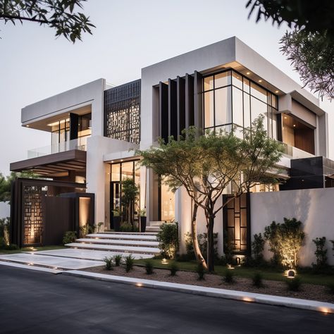 Villa Illustration, Modern Villa Exterior, Modern Home Designs, Smelling Good, House Outer Design, Contemporary House Exterior, Your Trash, Luxury Modern Homes, House Villa