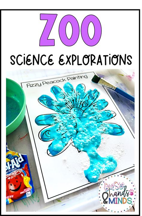 Zoo Science Explorations for Preschool | Busy Hands and Minds Zoo Science Experiments, Pre K Zoo Activities, Zoo Science Activities Preschool, Zoo Theme Preschool Activities, Preschool Zoo Activities, Zoo Preschool Activities, Zoo Theme Preschool, Zoo Crafts Preschool, Animal Science Experiments