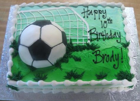 Soccer cake idea @Lisa Risch McMurry Soccer Ball Cake, Soccer Birthday Cakes, Soccer Cake, Soccer Birthday Parties, Soccer Theme, Sport Cakes, Football Cake, Soccer Birthday, Soccer Party