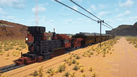 Minecraft - Wild West - Central Pacific Railroad To see more builds, check my Gumroad page : https://bobylette.gumroad.com/ Minecraft Wild West Town, Minecraft Wild West Buildings, Railroad Minecraft, Western Minecraft Builds, Wild West Minecraft, Minecraft Railroad, Wild West Buildings, Minecraft Train, Minecraft Farm House