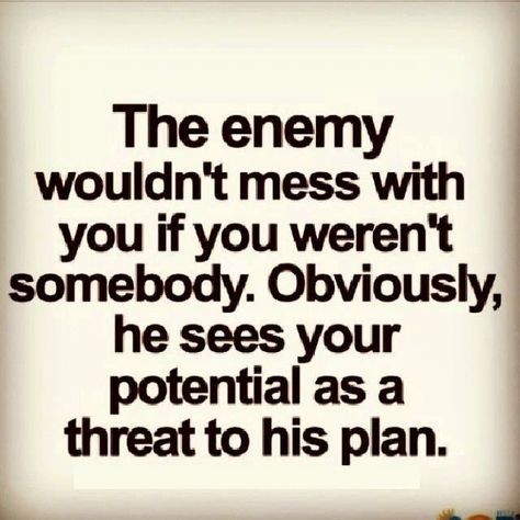 You are a threat to the enemy! Threatening Quotes, Bloc Party, How He Loves Us, Uplifting Quotes, Quotable Quotes, Note To Self, Beautiful Words, Bible Quotes, Words Quotes