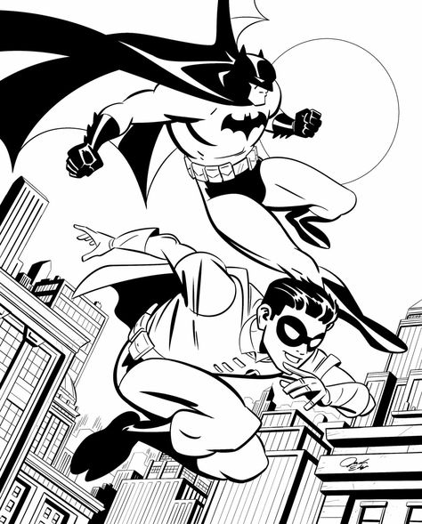 Robin Comics, Superhero Coloring, Art Showcase, Comic Book Art Style, Bruce Timm, Batman Comic Art, Dc Comics Artwork, Batman And Robin, Comic Drawing