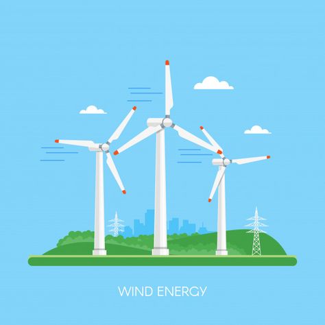 Wind power plant and factory. wind turbi... | Premium Vector #Freepik #vector #energy Tidal Power, Industrial Concept, Station Background, Wind Power Generator, Renewable Energy Sources, Wind Turbine Generator, Mechanical Energy, Wind Generator, Wind Turbines