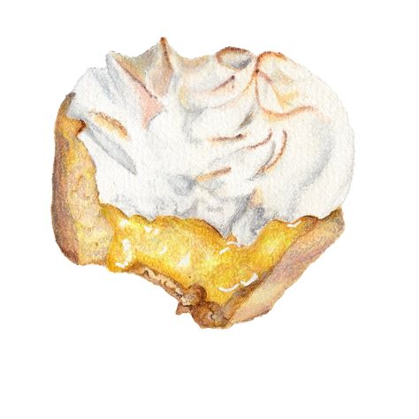 Lemon-meringue hand-drawn in coloured pencil Lemon Aid, Lemon Drawing, Lemon Meringue Tart, Book Drawing, Lemon Meringue, Painting Art Projects, Funky Art, Meringue, Recipe Book