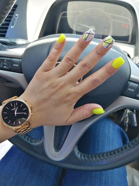 Nail Neon Designs, Acrylic Nail Designs Classy, Girls Nail Designs, Beach Nail Art, Gel Acrylic Nails, Nude Nail Designs, Trendy Nail Art Designs, Gelish Nails, Nails Colors