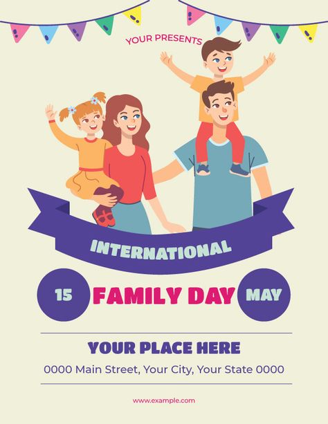 International Families Day Flyer#pikbest#templates Family Day Poster Design, Family Day Poster, International Family Day, Inspo Art, Calligraphy Text, Sports Game, Islamic Design, Colorful Plants, International Day